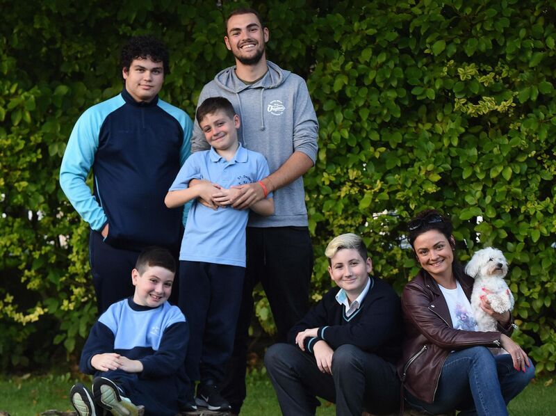  Fiona O'Carroll with her sons and Aitor. Picture: Moya Nolan