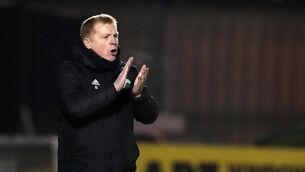 <p>EDGE: Neil Lennon welcomes Manchester United to Cyprus on Thursday. Pic: Andrew Milligan/PA</p>