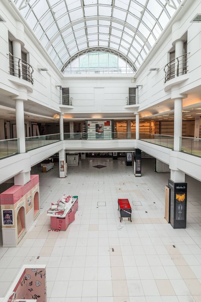 Empty interior of Debenhams, St Patrick's Street Empty interior of Debenhams, St Patrick's Street