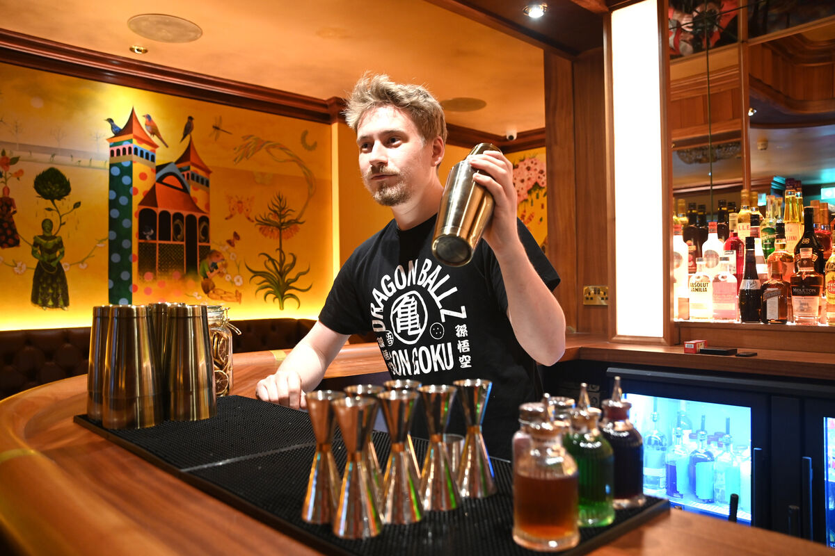 Steve Pinfield, Head Mixologist at Intermission Bar which features artwork by Anthony Ruby. Steve Pinfield, Head Mixologist at Intermission Bar which features artwork by Anthony Ruby.