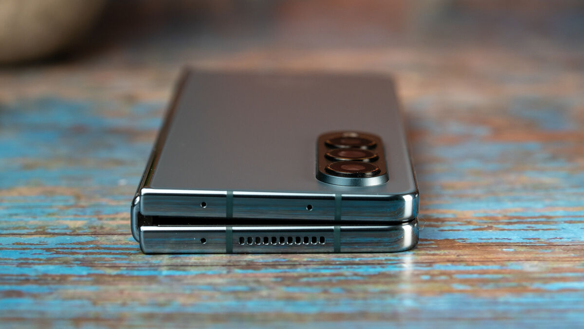 The Galaxy Z Fold 4 is lighter and thinner than its predecessor. Picture: Noel Campion.