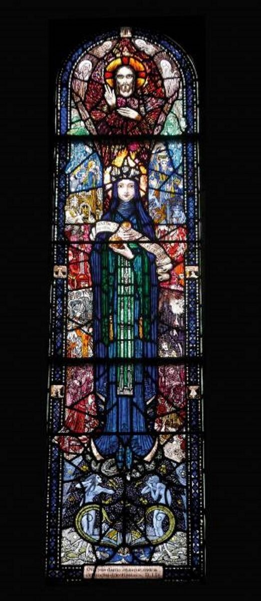 The Coronation of the virgin in Glory. Image from ‘Harry Clarke & His Legacy’ by Clodagh Evelyn Kelly The Coronation of the virgin in Glory. Image from ‘Harry Clarke & His Legacy’ by Clodagh Evelyn Kelly