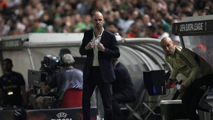 <p>CHANGES: Manchester United's head coach Erik ten Hag. Picture: AP Photo/Petros Karadjias)</p>