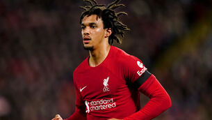 <p>CONSISTENCY NEEDED: Liverpool's Trent Alexander-Arnold during the UEFA Champions League, Group A match at Anfield.</p>