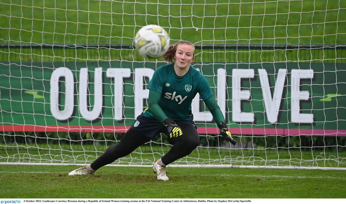 PREPARATION: Brosnan during a Republic of Ireland Women training session at the FAI National Training Centre in Abbotstown. 