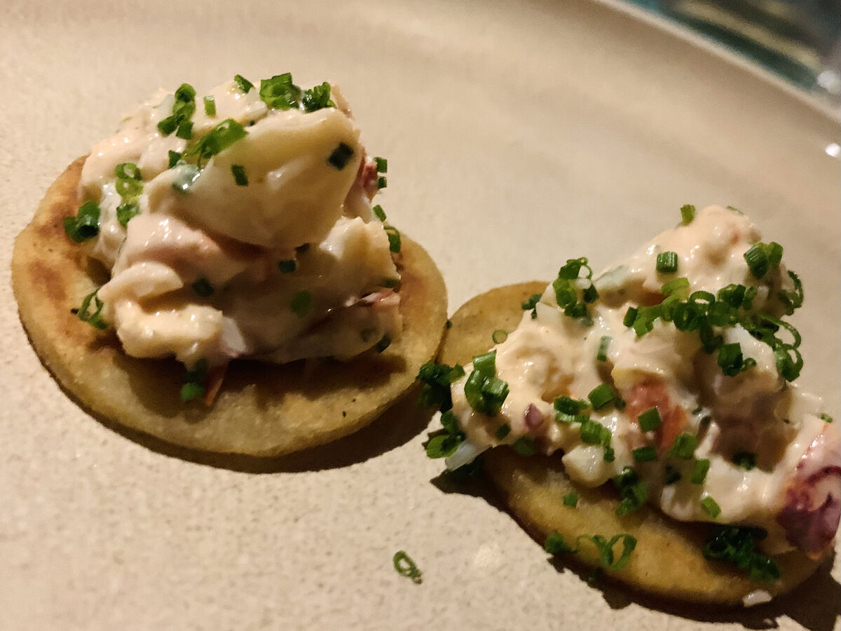 Lobster and potato cake