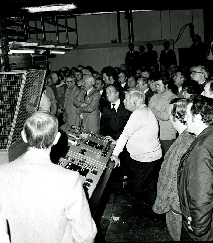 The Examiner group's first go at web offset printing in 1976, a pioneering move by Ted. Picture: Irish Examiner archive
The Examiner group's first go at web offset printing in 1976, a pioneering move by Ted. Picture: Irish Examiner archive