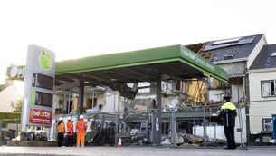 <p>a view of the Applegreen petrol station in Creeslough, Co Donegal where 10 people died in an explosion on Friday. Picture: Joe Dunne </p>