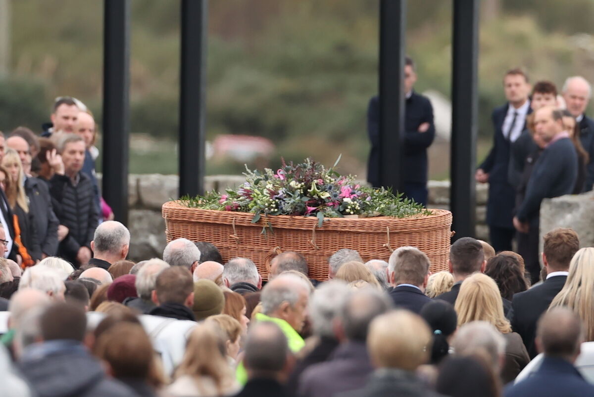 The coffin of Jessica Gallagher, 24, is carried into St Michael's Church, Creeslough. Picture: PA Wire The coffin of Jessica Gallagher, 24, is carried into St Michael's Church, Creeslough. Picture: PA Wire