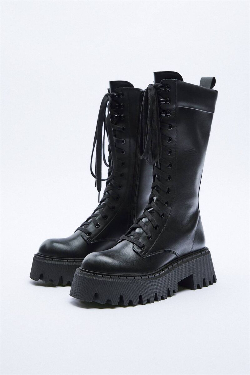 Image 6 - Chunky Lace-Up Boots, €89.95, Zara