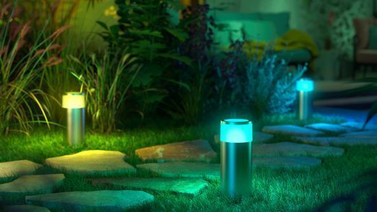 Philips Hue outdoor Calla Bollard. Picture: Philips.
