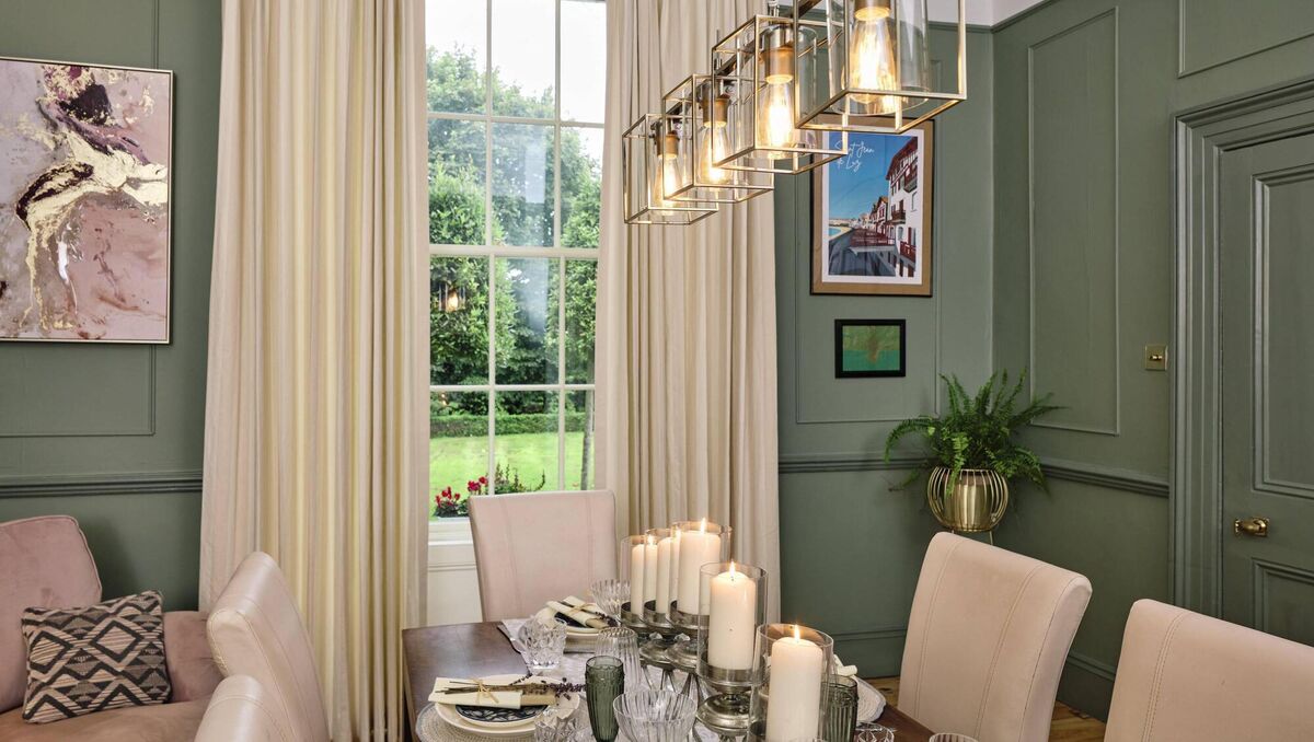 The walls are painted Waxed Khaki and the ceiling China White, both from the Dulux Heritage Range. Photograph: Philip Lauterbach