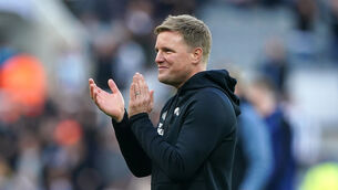 Head coach Eddie Howe is convinced Newcastle can be as big as Manchester United (Owen Humphreys/PA)