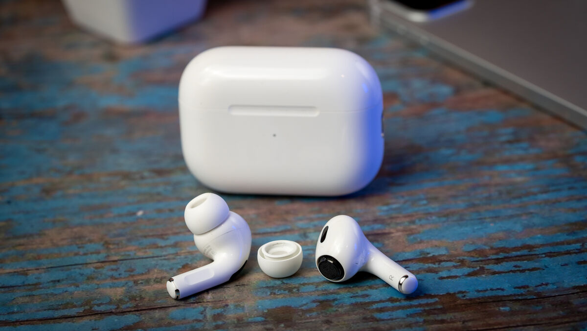 Apple AirPods Pro now include volume control. Picture: Noel Campion. Apple AirPods Pro now include volume control. Picture: Noel Campion.