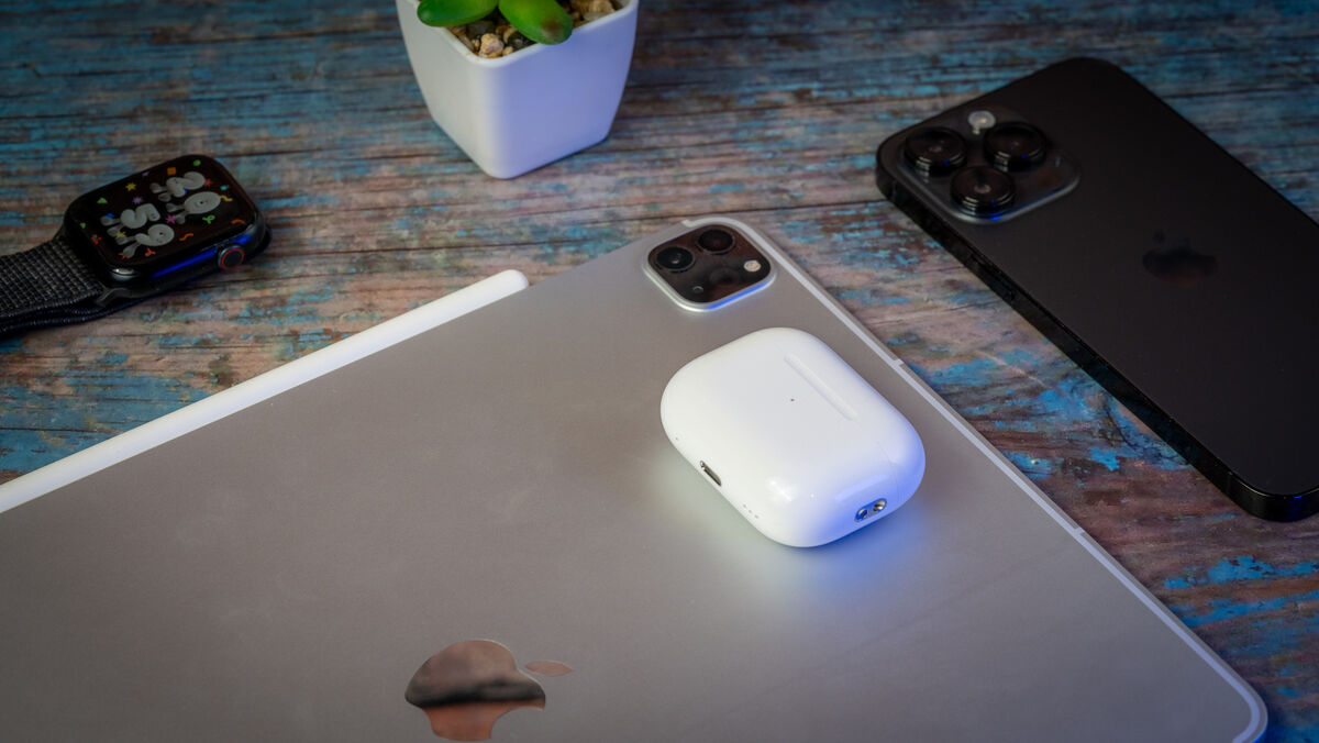 Apple AirPods Pro have an impactful and punchy bass response. Picture: Noel Campion. Apple AirPods Pro have an impactful and punchy bass response. Picture: Noel Campion.