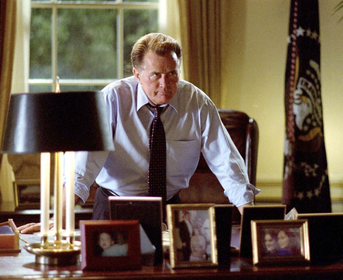 Martin Sheen in The West Wing. Martin Sheen in The West Wing.