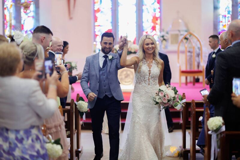 The bride and groom.