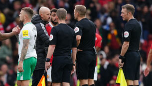 Erik ten Hag’s side drew at home to Newcastle (Martin Rickett/PA)