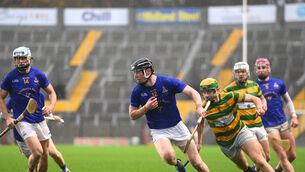<p>KEY MAN: Conor Cahalane, the Barrs, in action in the driving rain in the Co-Op Superstores Premier Senior Hurling Championship final; St Finbarrs vs Blackrock at Pairc Ui Chaoimh, Ballintemple Cork. Pic: Larry Cummins</p>