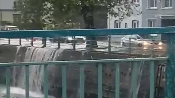 Flooding North Mall in Cork City.  