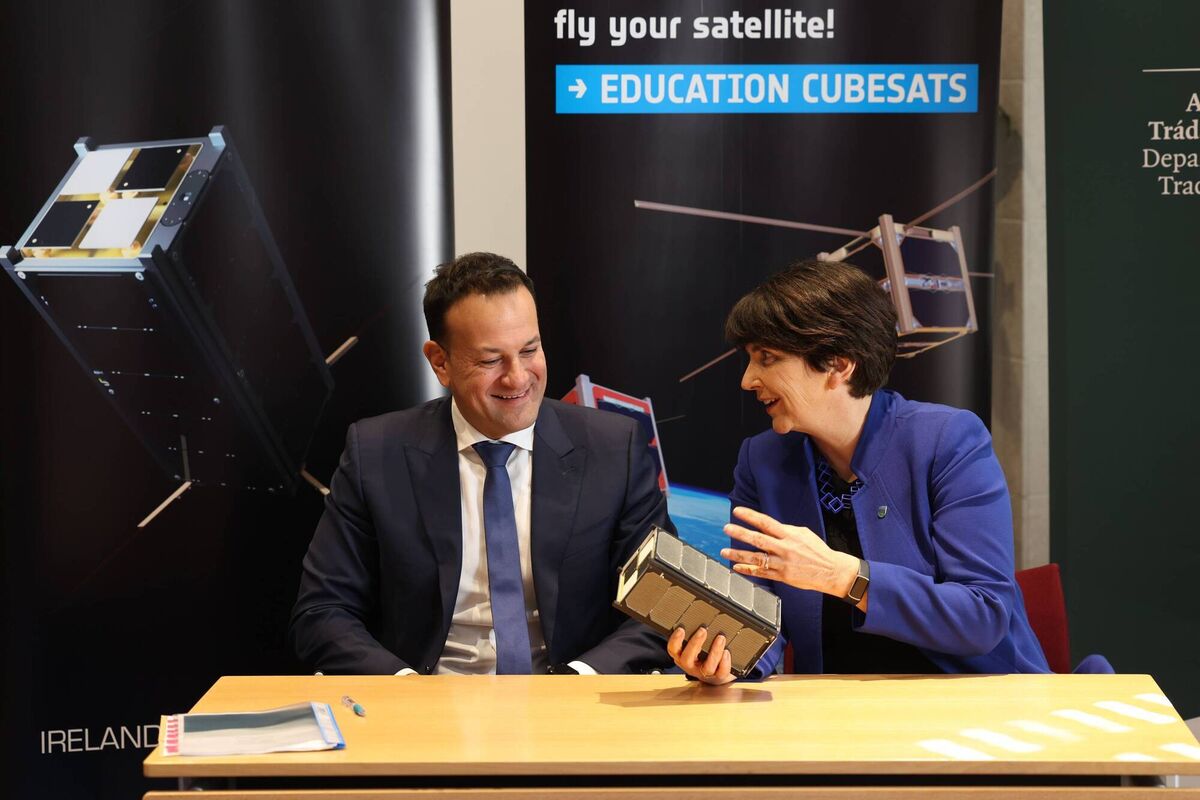 Today, the Government signed Letters of Exchange with the European Space Agency, and a Registration and Supervision Agreement with UCD, for Irelands first satellite EIRSAT-1. Picture Jason Clarke