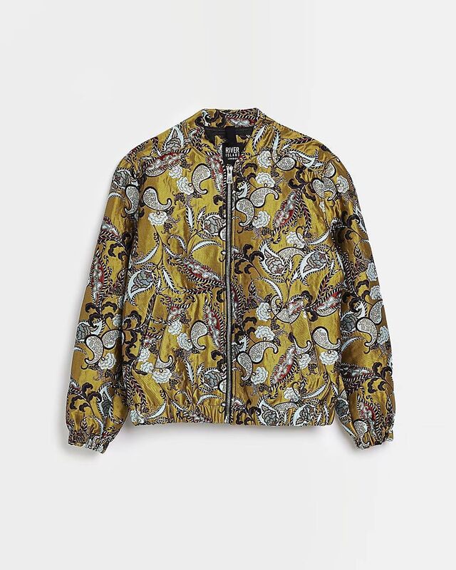 Jacquard floral bomber jacket, River Island, €106 Jacquard floral bomber jacket, River Island, €106