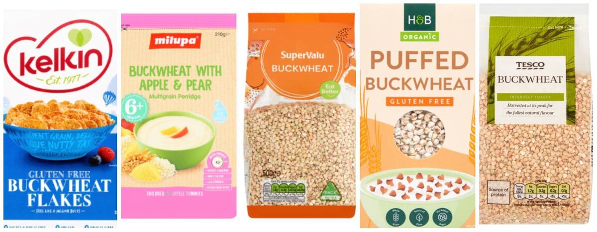 A selection of buckwheat products on the Irish market A selection of buckwheat products on the Irish market