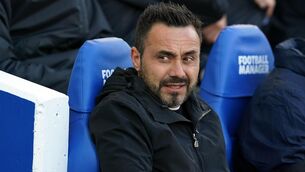 <p>PERSPECTIVE: Roberto De Zerbi says he has nothing to fear at Brighton. Gareth Fuller/PA</p>