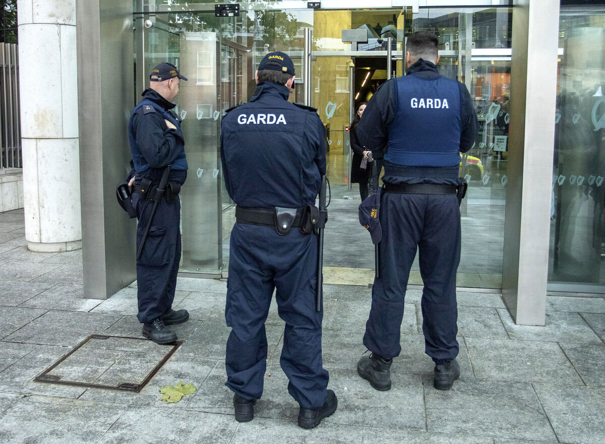 Added security at the Special Criminal Court where the trial of Gerry Hutch for the murder of David Byrne. Picture: Collins Courts Added security at the Special Criminal Court where the trial of Gerry Hutch for the murder of David Byrne. Picture: Collins Courts