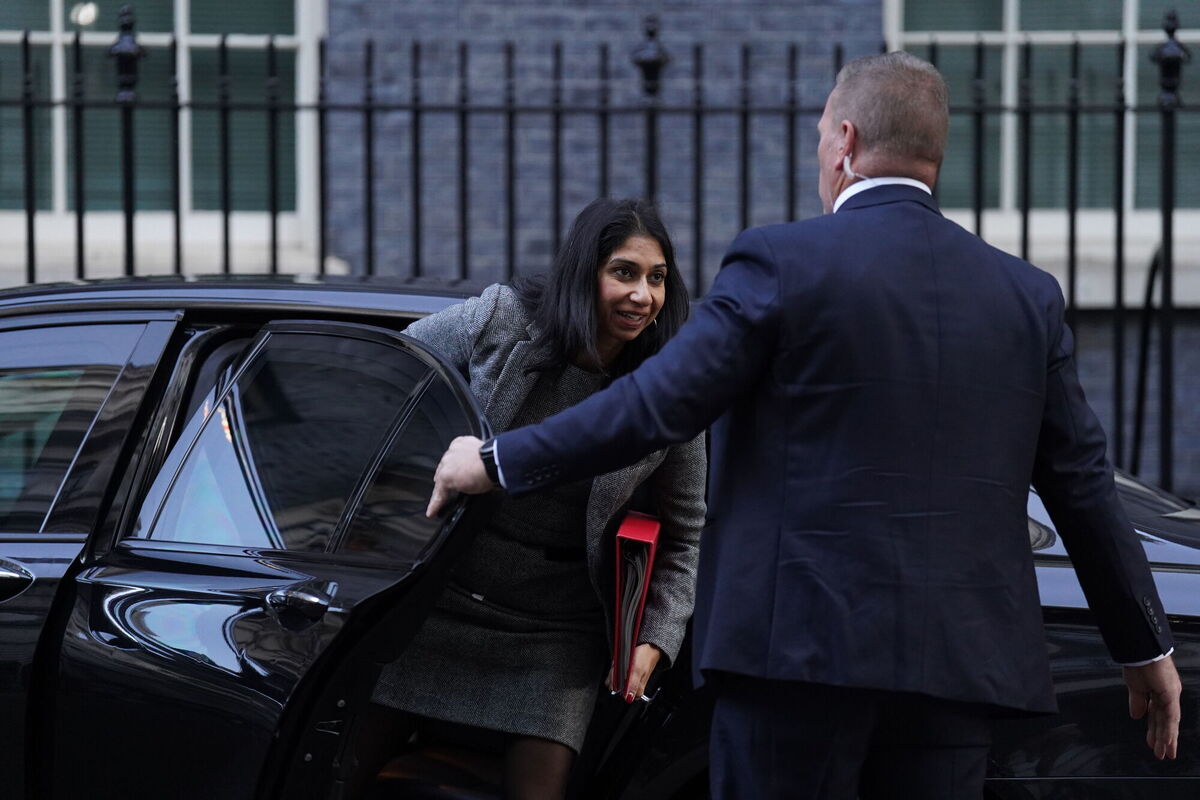 Suella Braverman arrives in Downing Street. Picture: Stefan Rousseau/PA Wire
