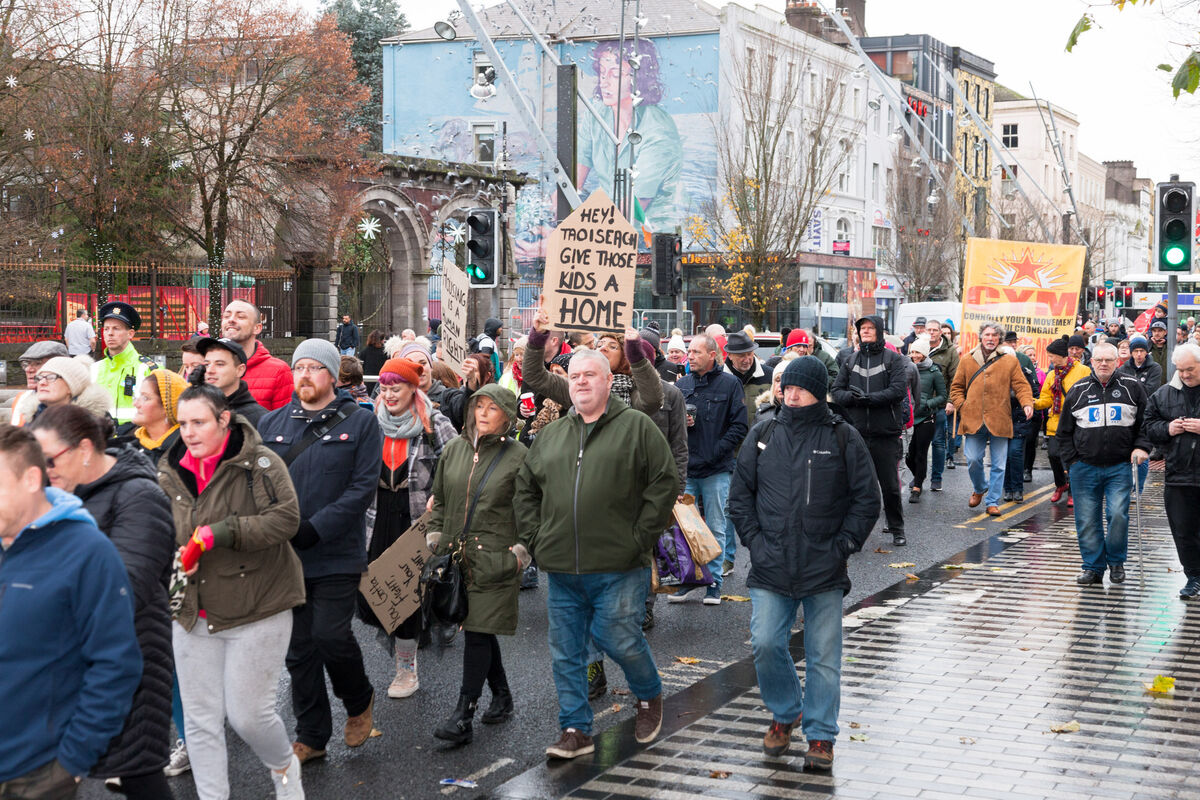 There have been regular nationwide protests over housing in recent years, but the Coalition has failed to make a dent in the crisis. Picture: David Creedon