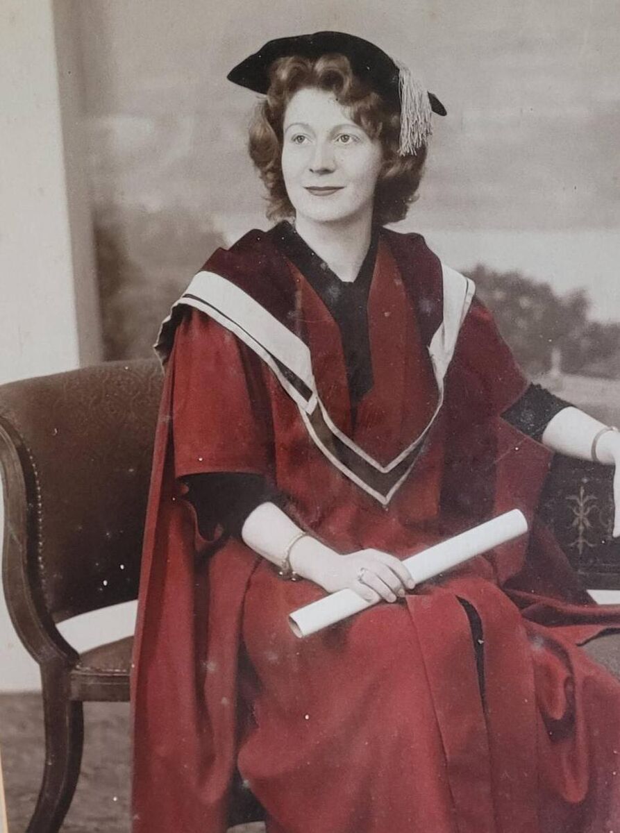 Margaret Paye, of Doc Paye's Holy Trinity College/Cork Law School, who passed away in June.