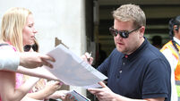 James Corden filming