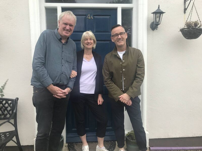 Luke O'Neill with his wife Margaret Worrall and Brendan Courtney on Keys To My Life. Luke O'Neill with his wife Margaret Worrall and Brendan Courtney on Keys To My Life.
