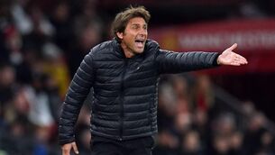 <p>WORK TO DO: Tottenham Hotspur manager Antonio Conte on the touchline during the Premier League match at Old Trafford. Pic: Nick Potts/PA Wire</p>