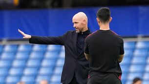 <p>I'M THE GAFFER: Manchester United manager Erik ten Hag walks the pitch prior to the Premier League match at Stamford Bridge, London. Pic: John Walton/PA Wire.</p>