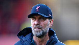 <p>FRUSTRATION: Liverpool manager Jurgen Klopp at the City Ground.</p>