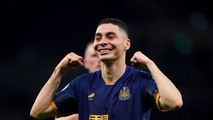 <p>GROWING PRESENCE: Newcastle United's Miguel Almiron celebrates. </p>