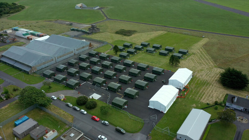 The Government is looking again at sheltering Ukrainian refugees in tents. The tented accommodation used this summer in Gormanston military camp in Co Meath had been shut down as it was not deemed suitable for winter. File picture: Department of An Taoiseach