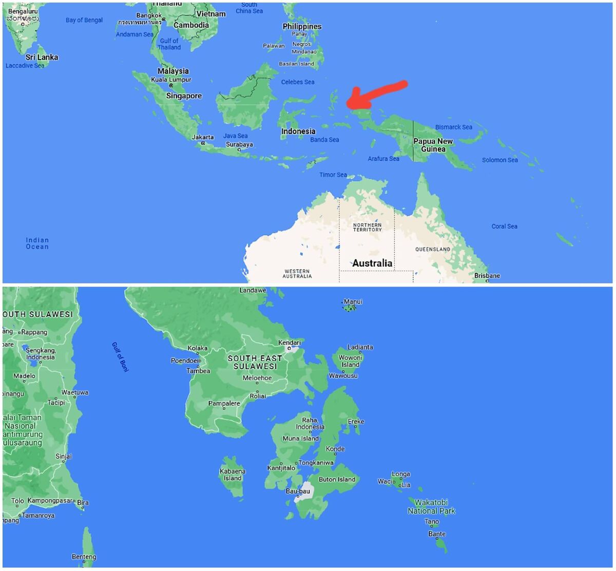 Wakatobi Islands in central Indonesia