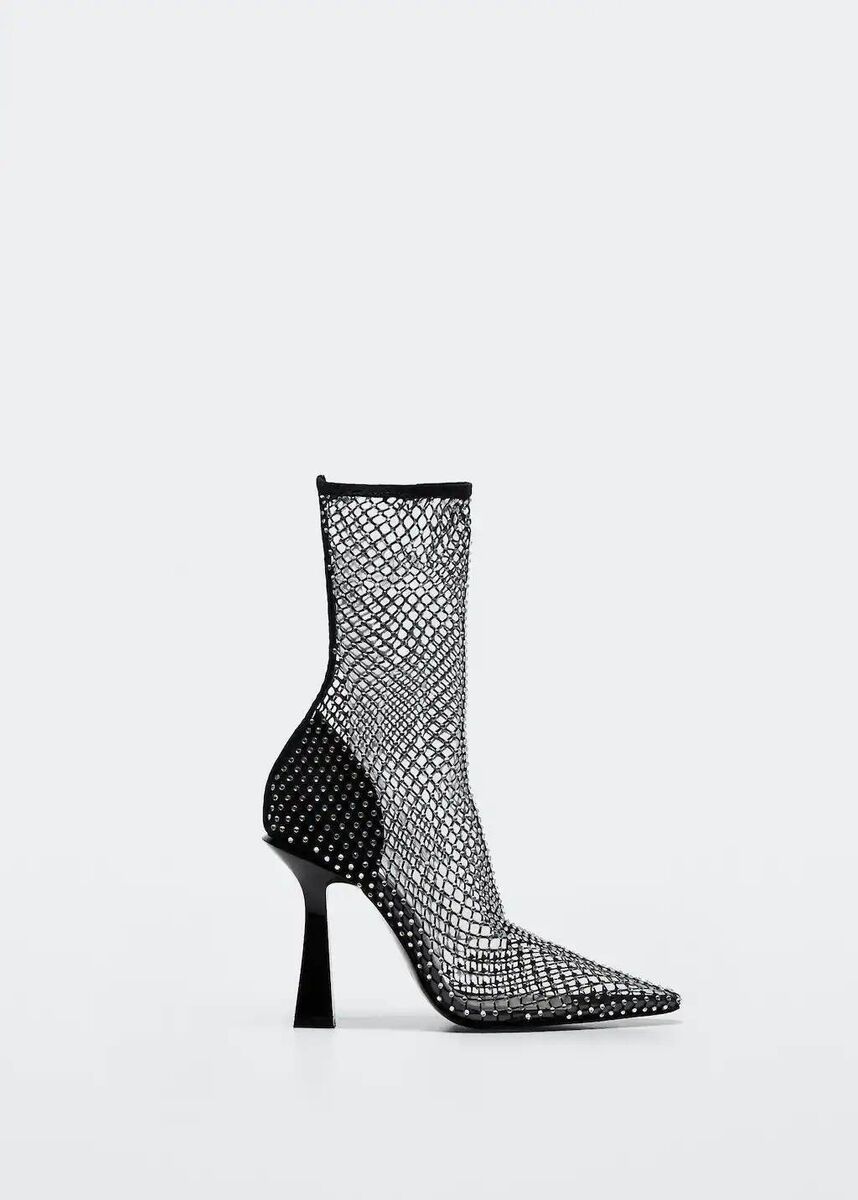 Mesh heel ankle boots, Mango, €79.99