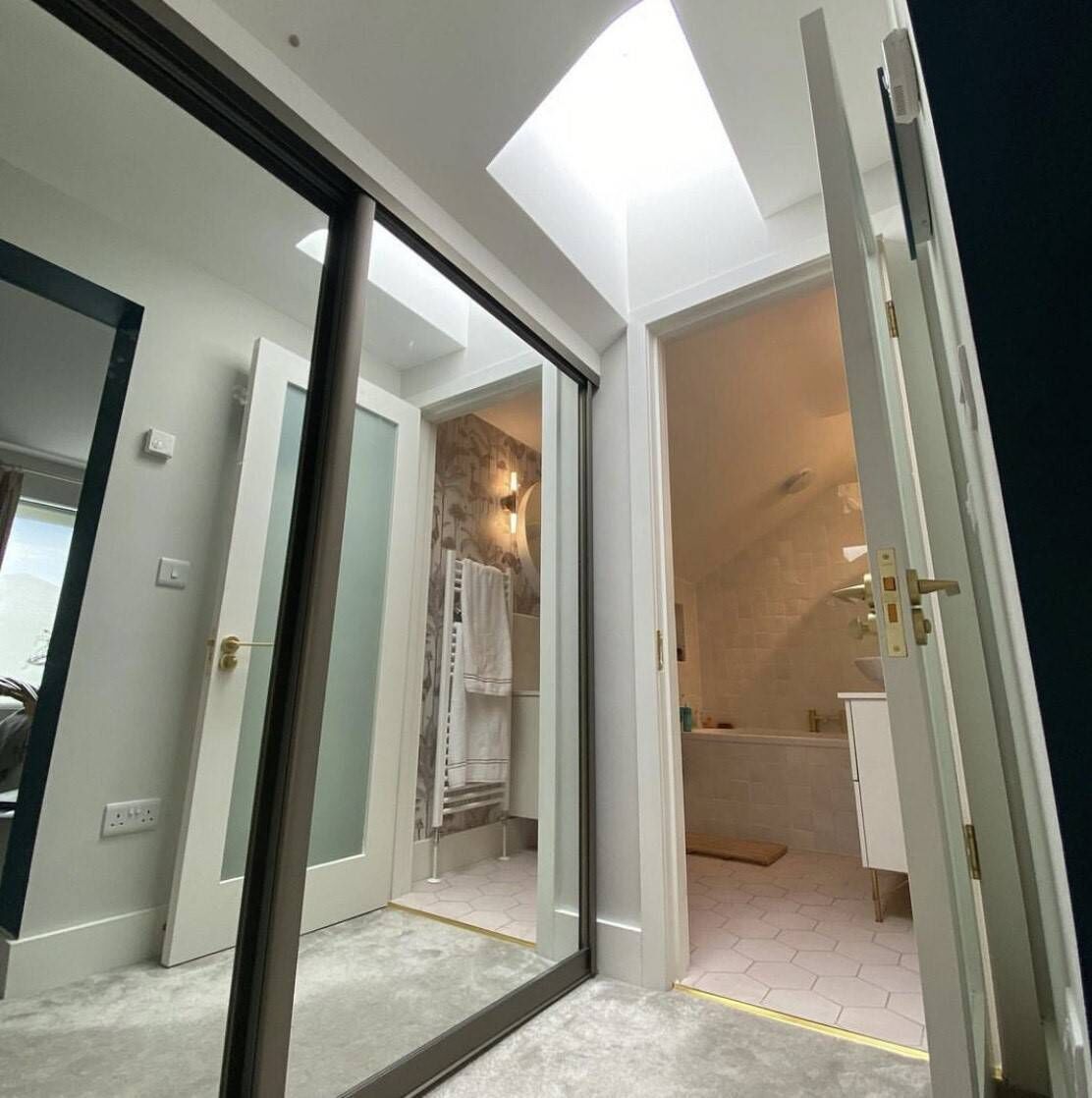 The chimney-breast skylight in Jennifer's home. 
