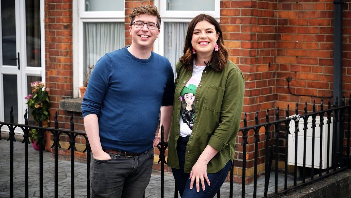 Comedian Michael Fry and #CreidimIonat mentor Áine Ní Bhreisléain Comedian Michael Fry and #CreidimIonat mentor Áine Ní Bhreisléain