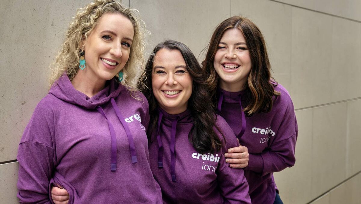 The Beo ar Éigean presenters - Siún Ní Dhuinn, Sineád Ní hUallacháin and Áine Ní Bhreisleáin The Beo ar Éigean presenters - Siún Ní Dhuinn, Sineád Ní hUallacháin and Áine Ní Bhreisleáin