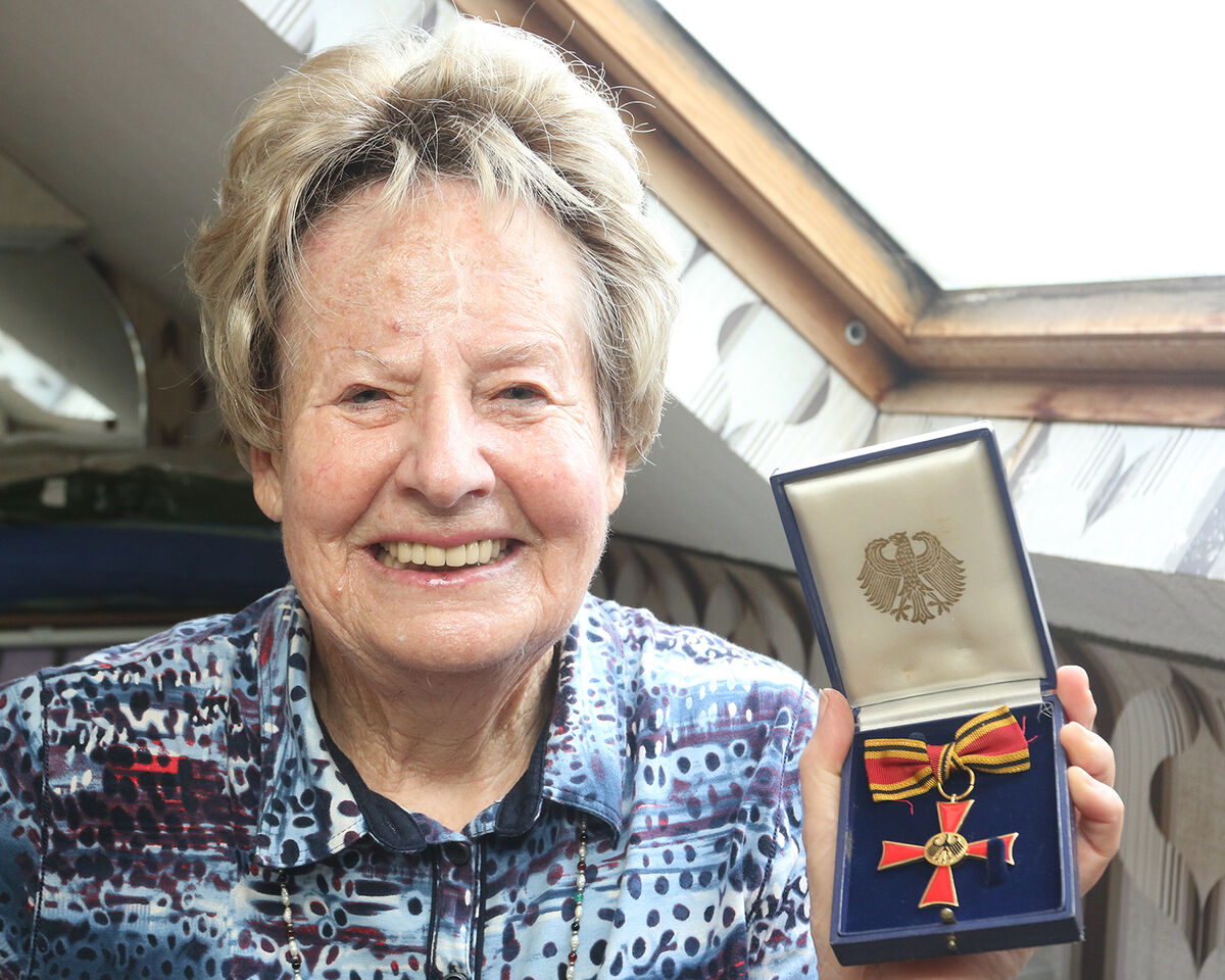 Sigi Murrihy, after been hounored by the German Giovernment with the Bundesvetdienst-Kteuz Medal for her work for Children. Picture: Brendan Gleeson Sigi Murrihy, after been hounored by the German Giovernment with the Bundesvetdienst-Kteuz Medal for her work for Children. Picture: Brendan Gleeson