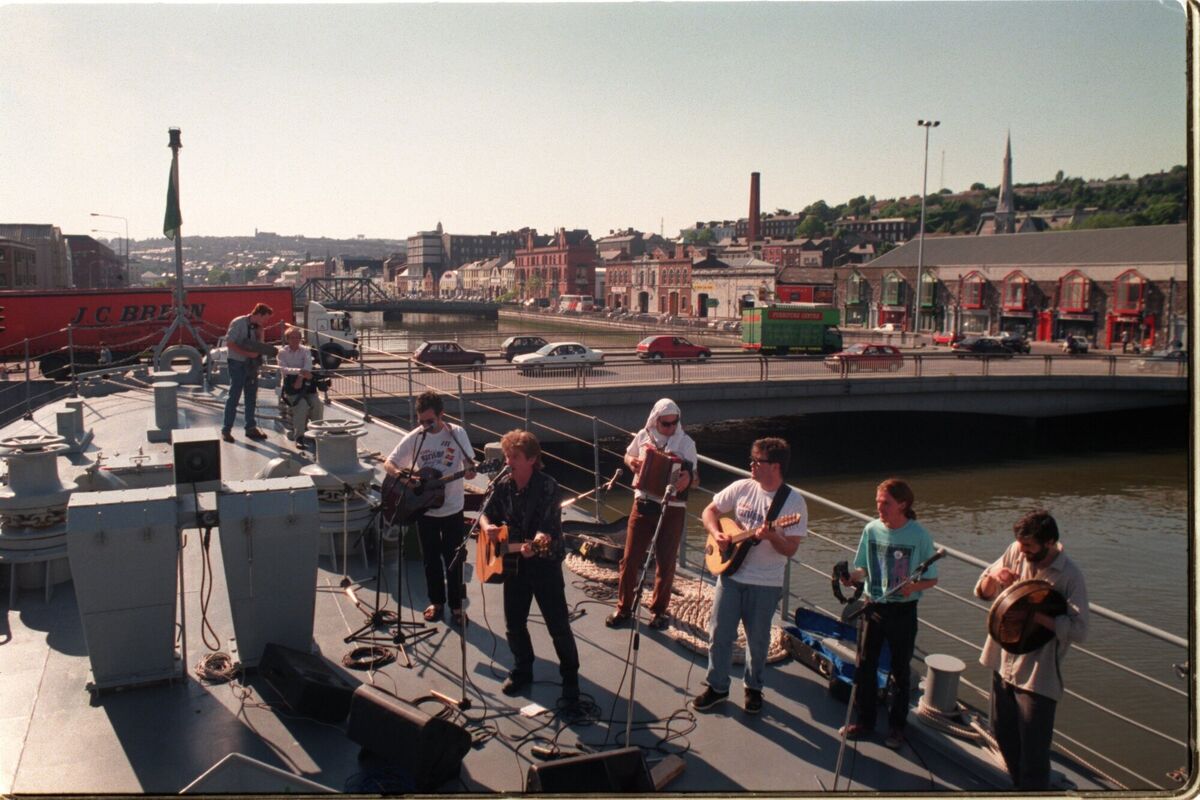 The Sawdoctors performing on board the LÉ Aisling in Cork in 1996 The Sawdoctors performing on board the LÉ Aisling in Cork in 1996