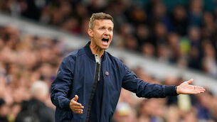 Jesse Marsch’s Leeds head to Liverpool on a four-match losing streak (Danny Lawson/PA).