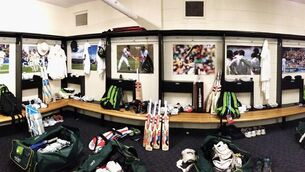 <p>The Australian Cricket Team Dressing Room ahead of an Ashes Test match at The Gabba. The Test fly on the wall series allows viewers a longer look inside the Aussie inner sanctum. (Photo by Ryan Pierse/Getty Images) </p>