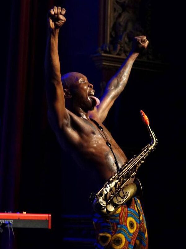 Seun Kuti at the Everyman for Guinness Cork Jazz Festival. Picture: Thady Trá (IG: @thadytraphotos) 