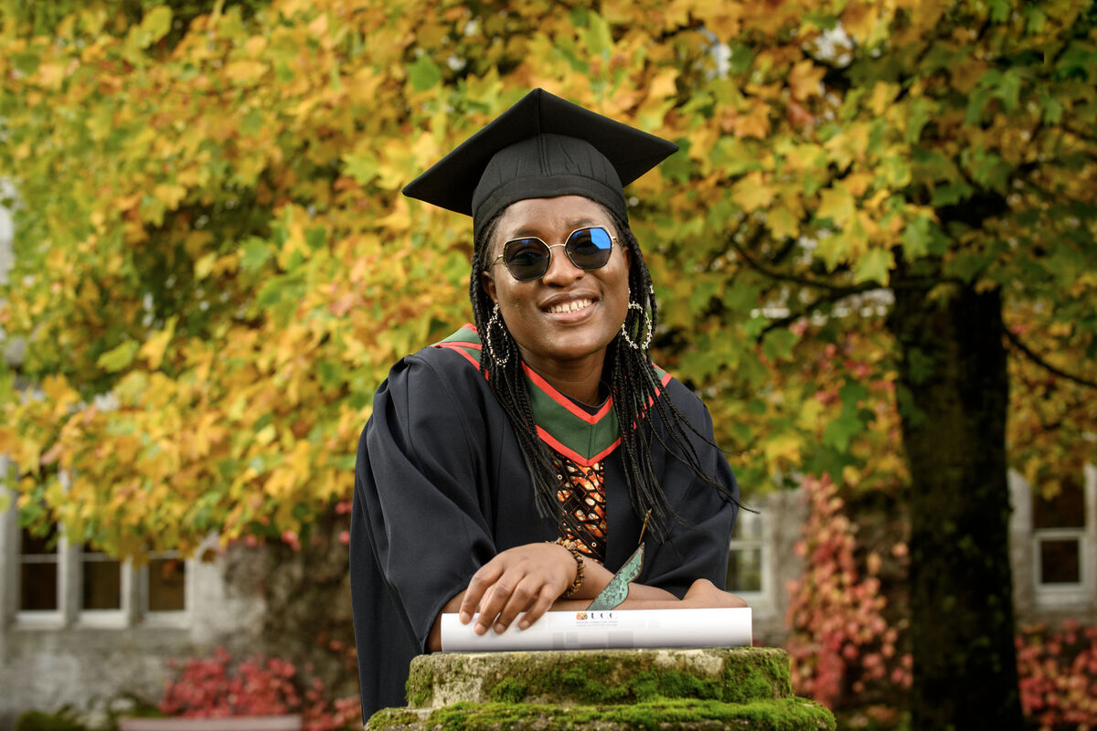 Joan Omosefe Osayande lived and studied in direct provision for a number of years, not letting the barriers to education that stood in her way stifle her dreams. Picture: Daragh Mc Sweeney/Provision